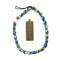 Peacock Faceted Olive Shaped Czech Glass Beads (1 strand/25 beads) (B616)